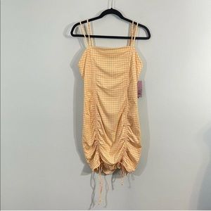 Target wild fable pink / yellow gingham dress